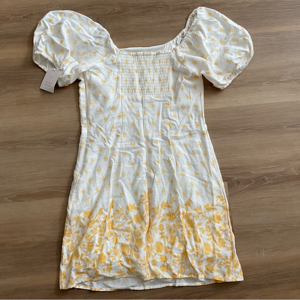 LC Lauren Conrad Yellow and White Floral Kids Dress